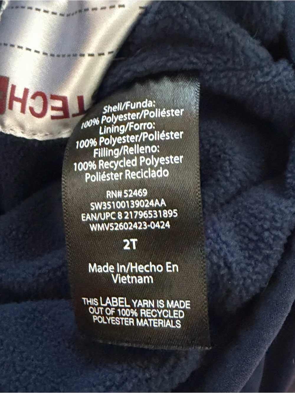 Swiss Tech Navy color block Fleece-Lined Jacket